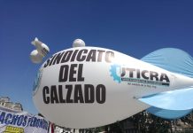 Los trabajadores del calzado en la asunción del nuevo presidente Alberto Fernandez