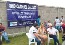 ENCUENTRO DE TRABAJADORES DEL CALZADO DE ALPARGATAS EN SEDE AGUILARES DE TUCUMÁN